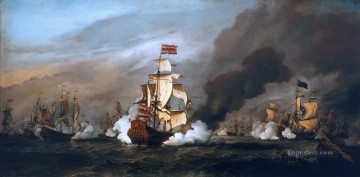 batalla naval negro Pinturas al óleo